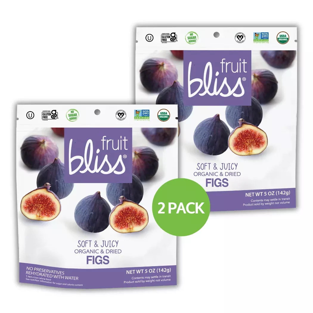 2-Pack Fruit Bliss Organic Turkish Fig Snacks (5 oz. each)
