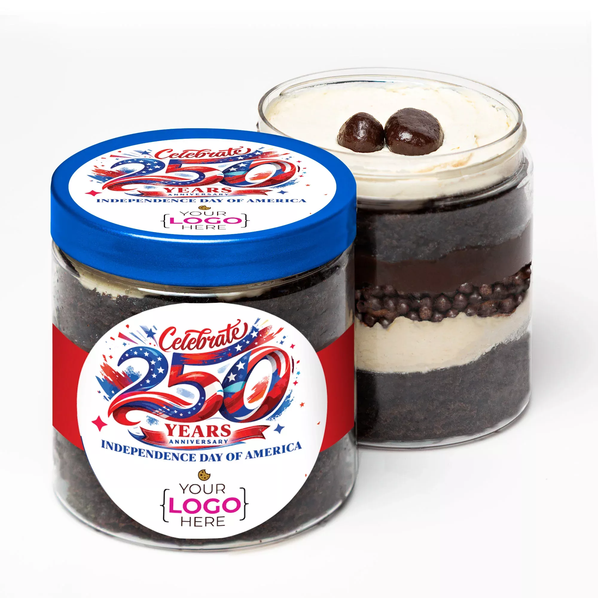 250 Years of America Logo Upload - Incredible Cake in a Jar