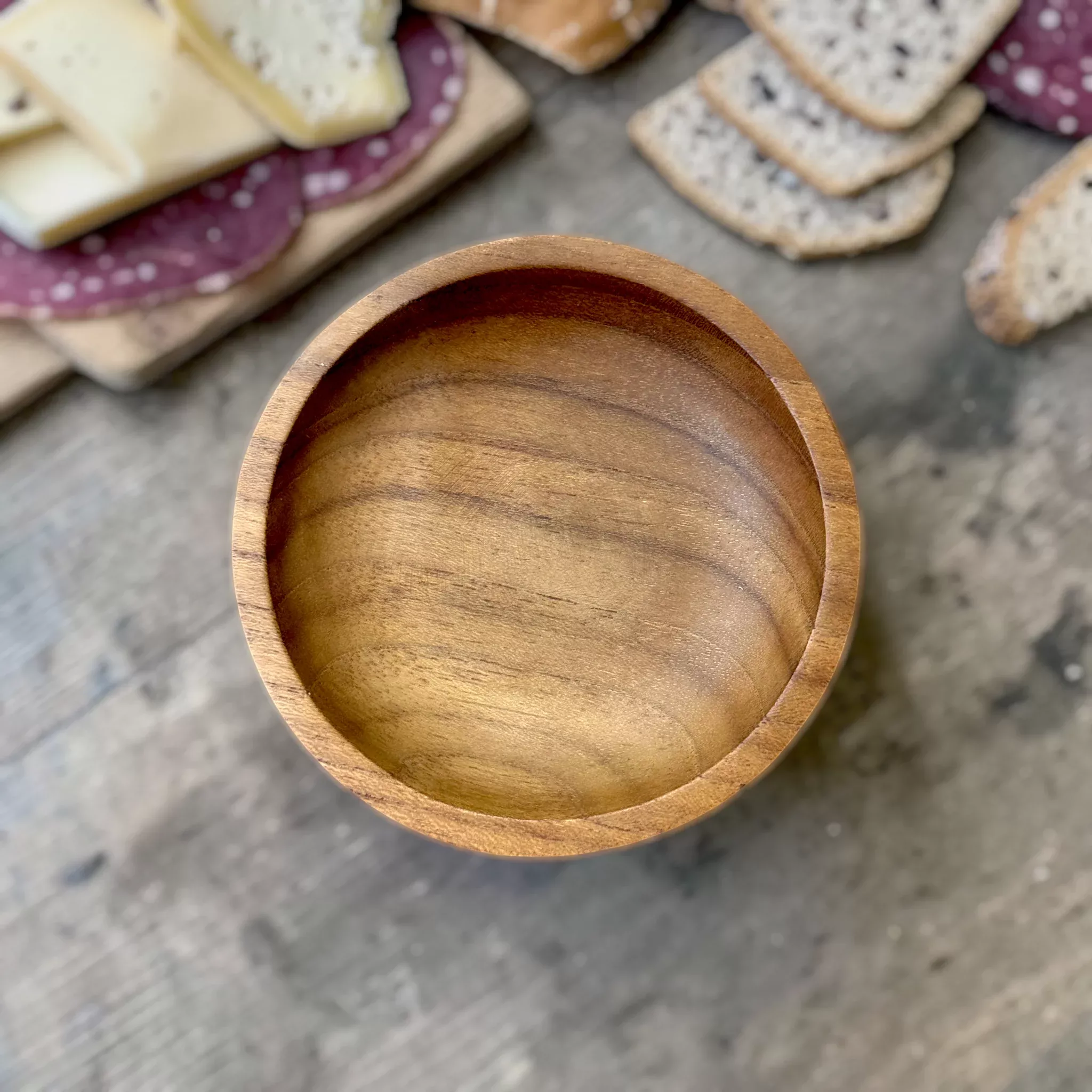 4" Teak Dipping Bowl -Handcrafted in Bali