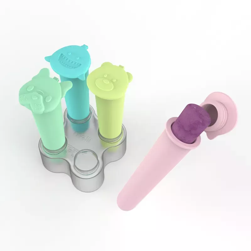 (4pc) Melii Silicone Push Pops with Tray