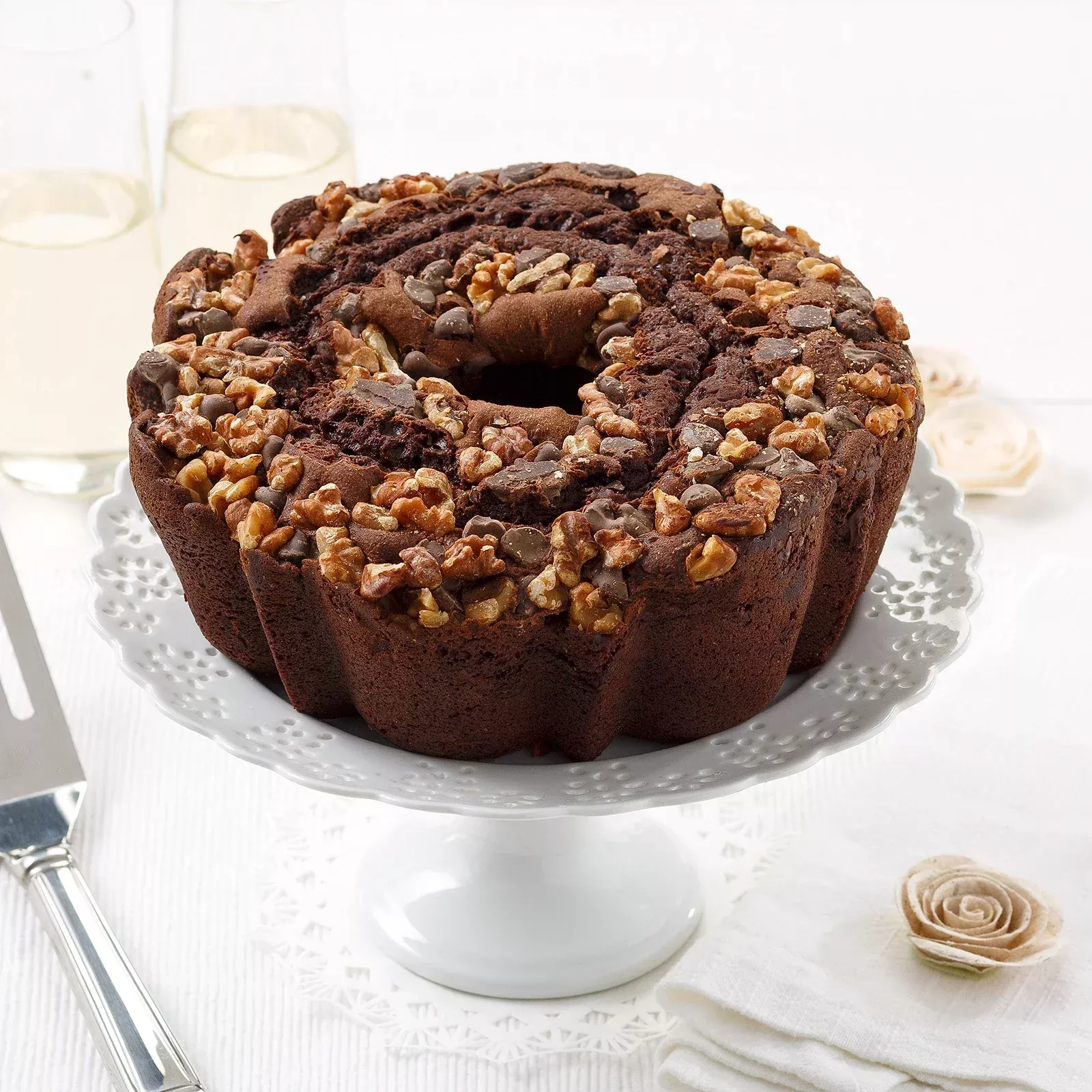 8" Double Chocolate Walnut Coffee Cake