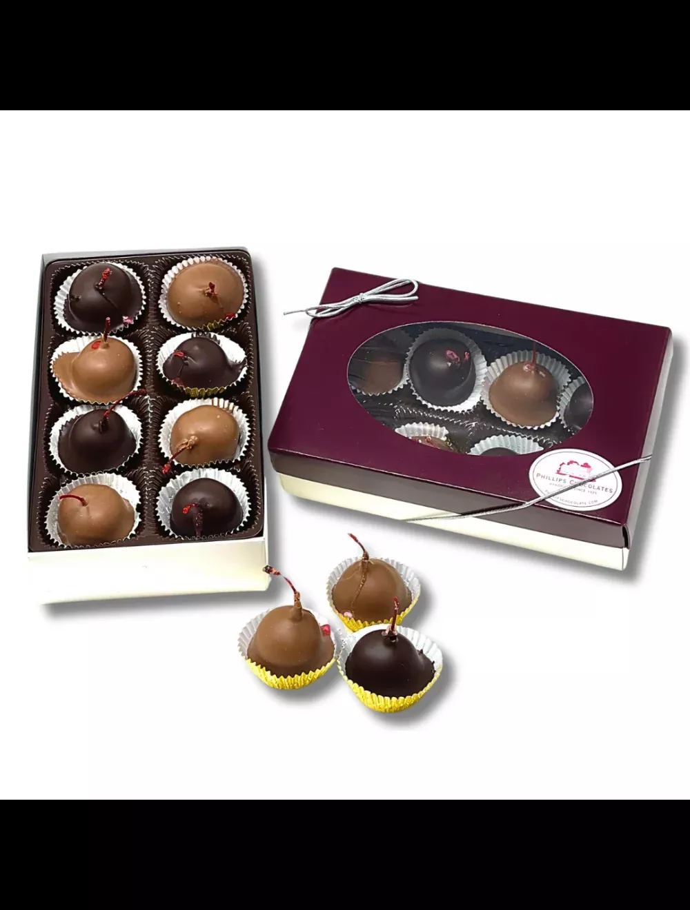 8 Piece Milk & Dark Chocolate Covered Cherries