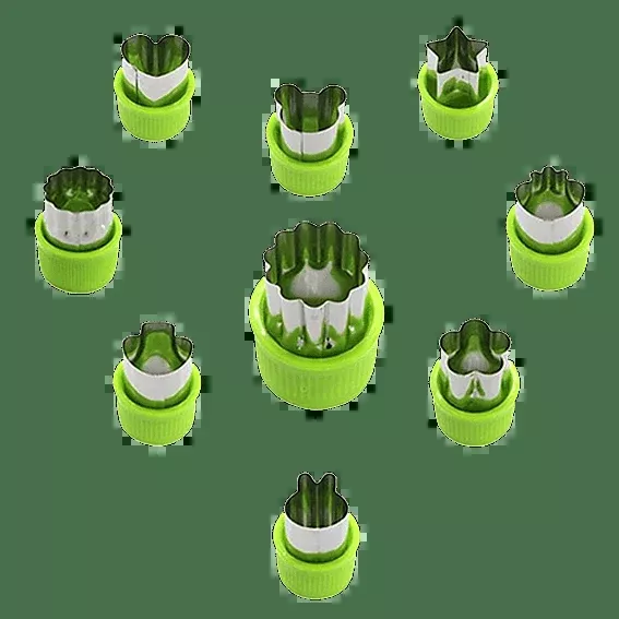 (9pc) Stainless Steel Fruit & Vege Cutters Set