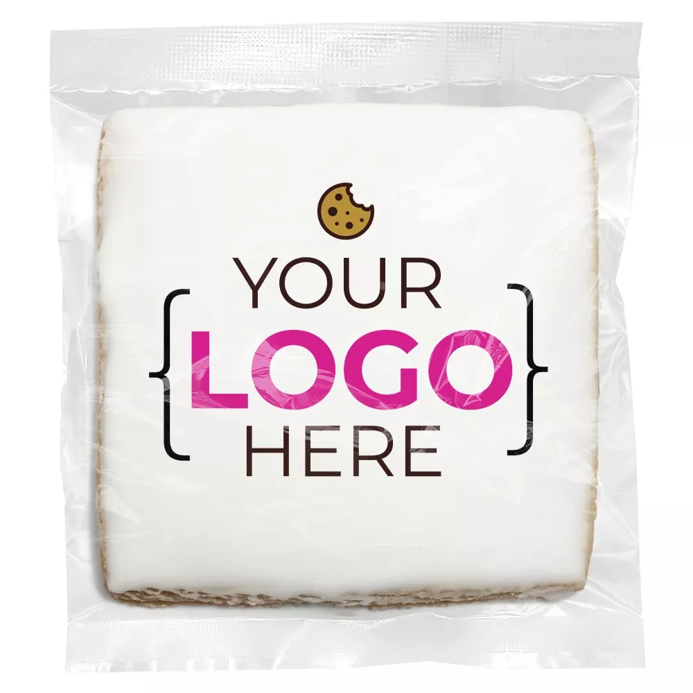 Add Your Own Logo - Personalized Direct Print On Square Sugar Cookie