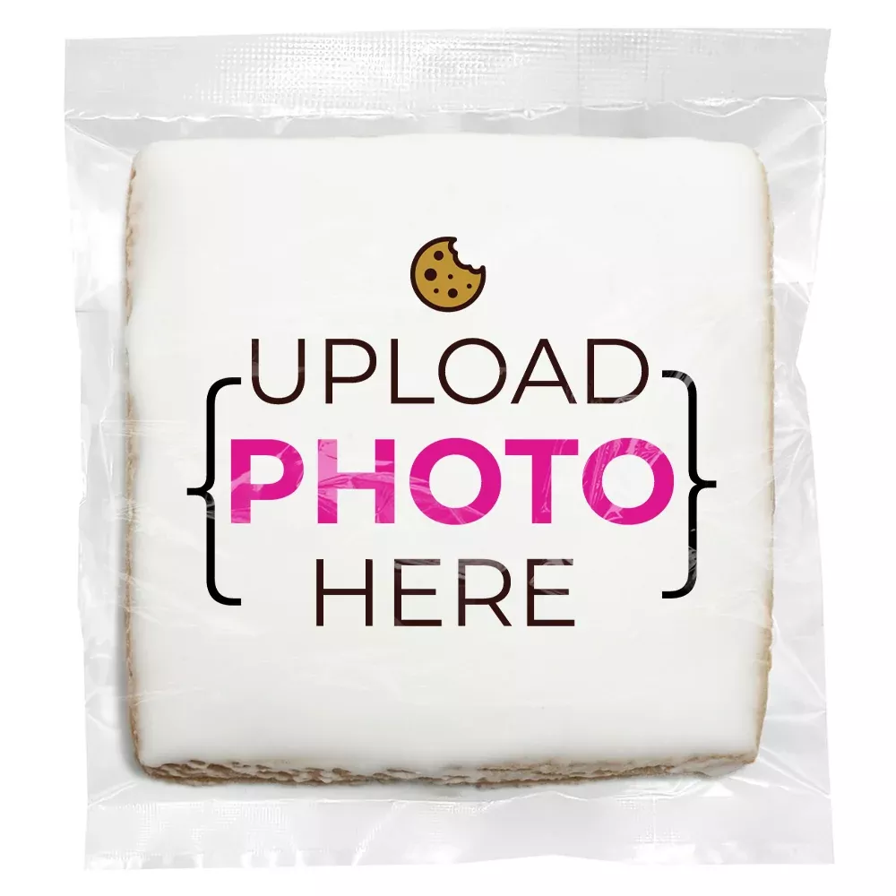 Add Your Own Photo - Personalized Direct Print On Square Sugar Cookie