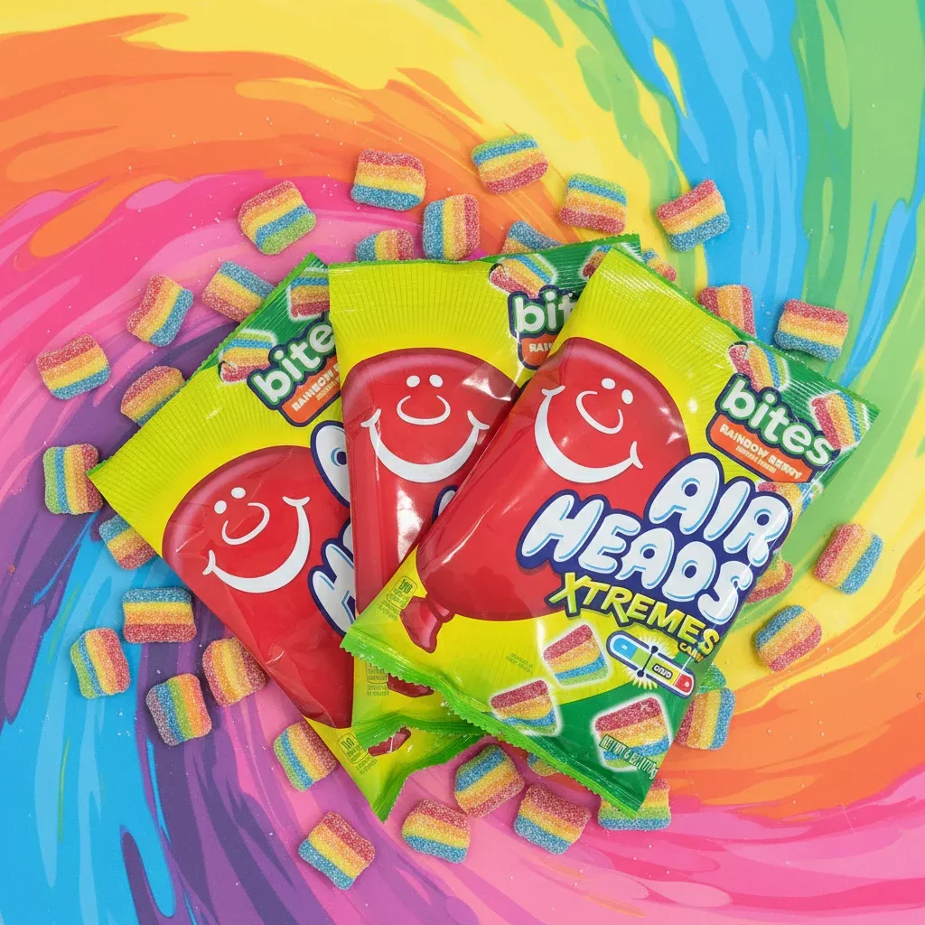Air Heads Xtremes Bites Rainbow Berry Candy - 3 Pack Bundle (3 x 6 oz)