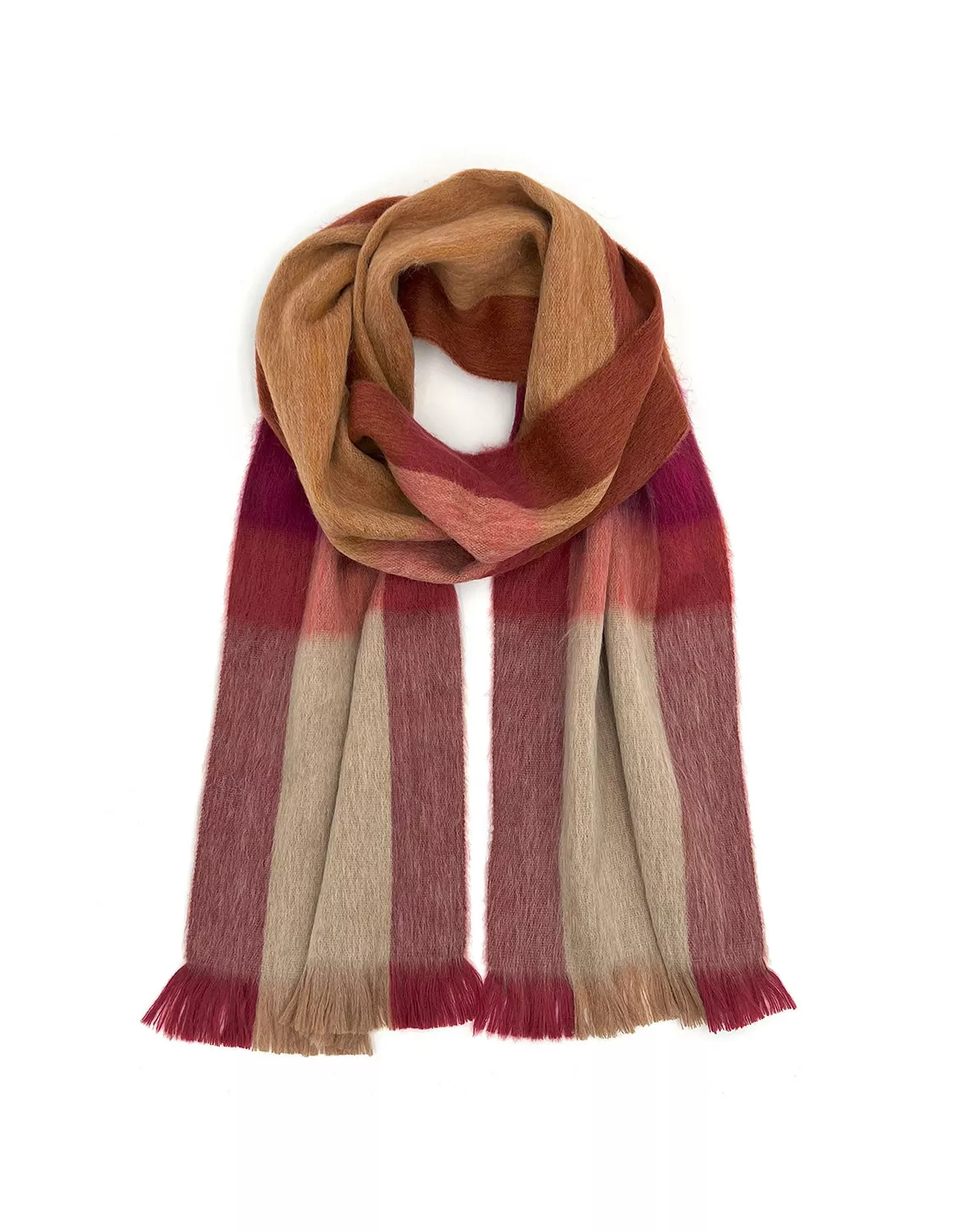 Alpaca Scarf - Plaid Rustic Dune