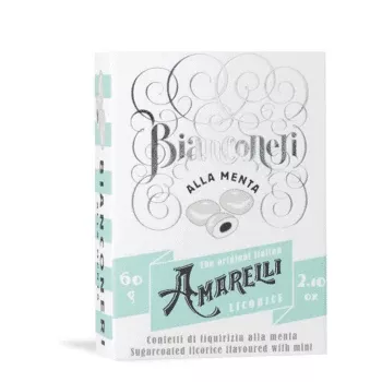 Amarelli #615 Bianconeri with Mint Licorice, 2.1 oz (60 g)