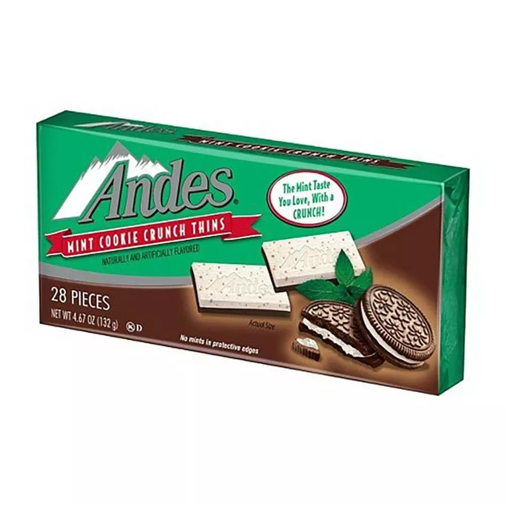 Andes Mints Cookie Crunch Thins Chocolates: 28-Piece Box