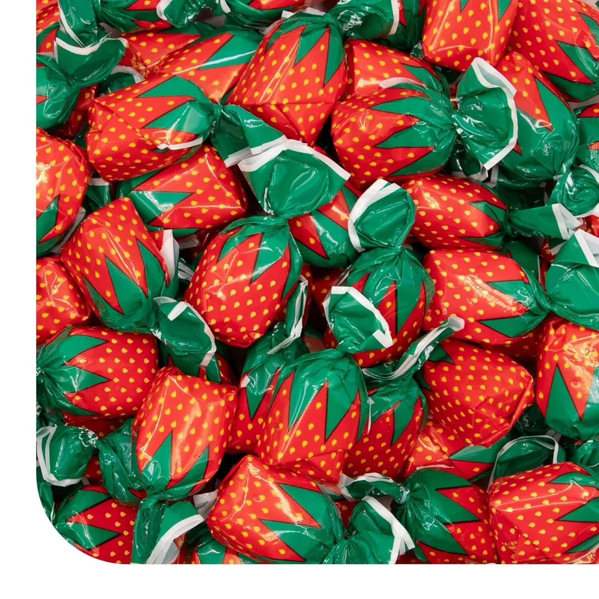 Arcor Strawberry Bon Bons | 2 Pound Bulk Pack | Filled Hard Candy Individually Wrapped -| Soft Center Retro Candy