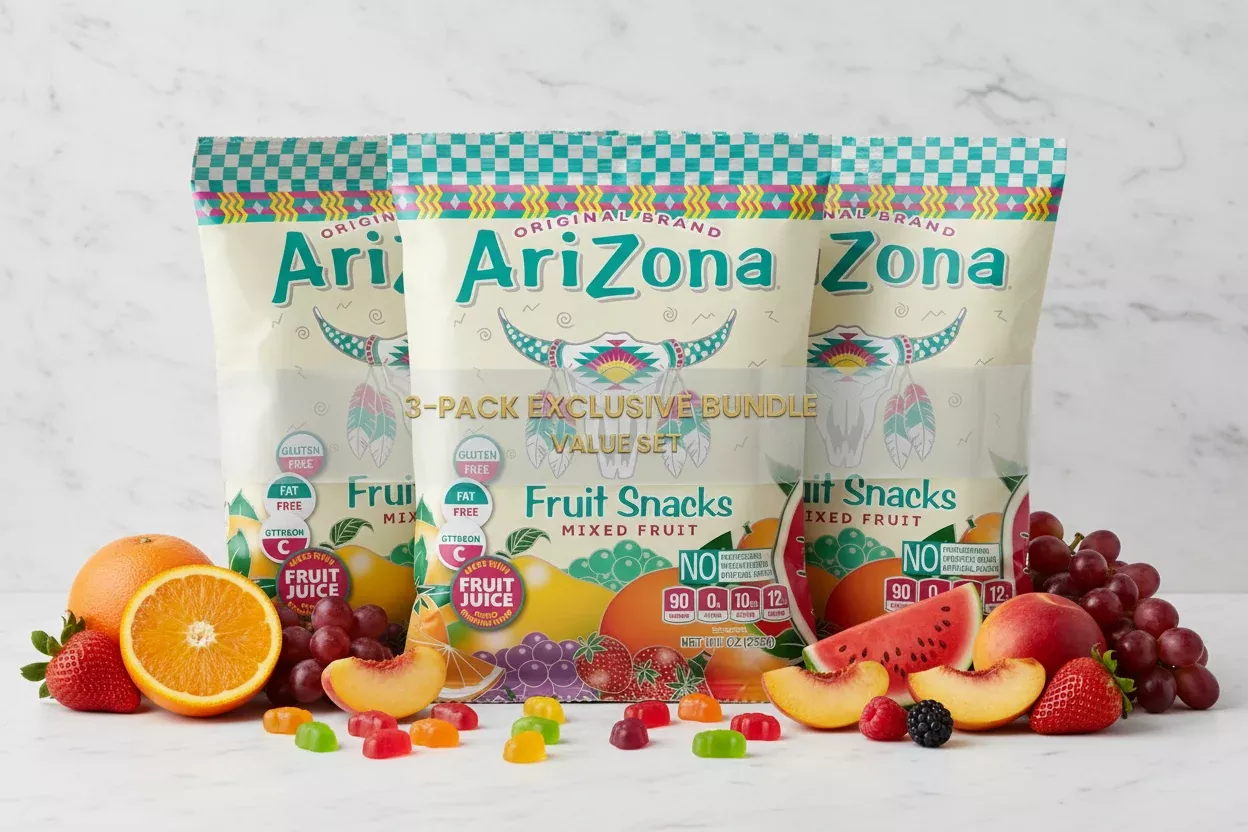 Arizona Mixed Fruit Gummies Fruit Snacks — 5 oz Bags, 3-Pack
