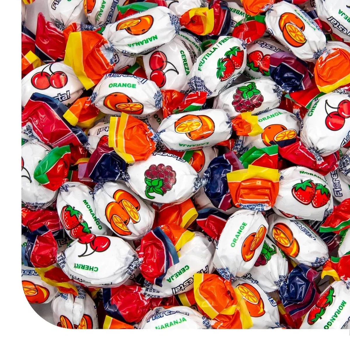Assorted Fruit Hard Candy - Old Fashioned Candy for Office Bowls - Strawberry, Cherry, Raspberry, Orange