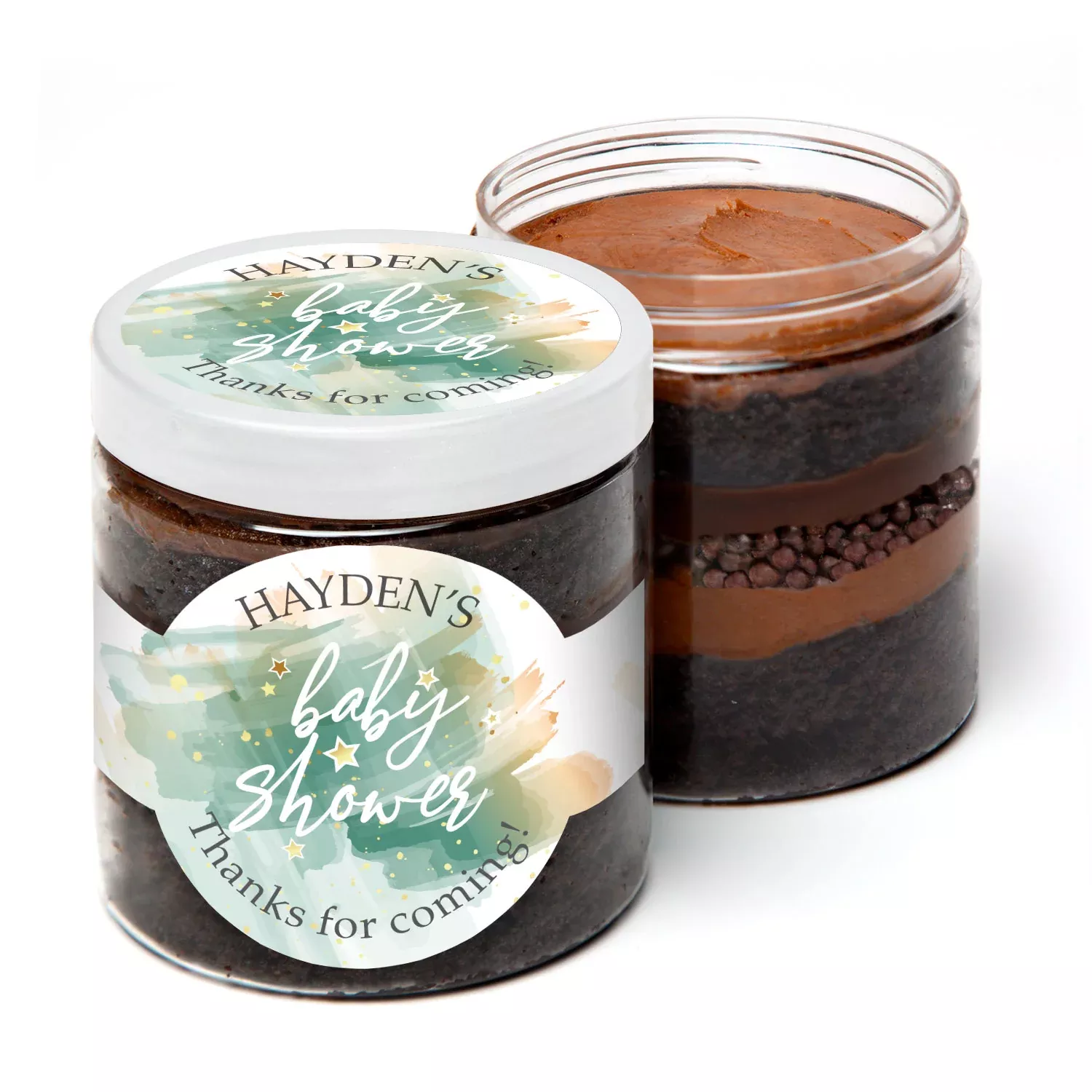 Baby Watercolor Stars - Incredible Cake in a Jar