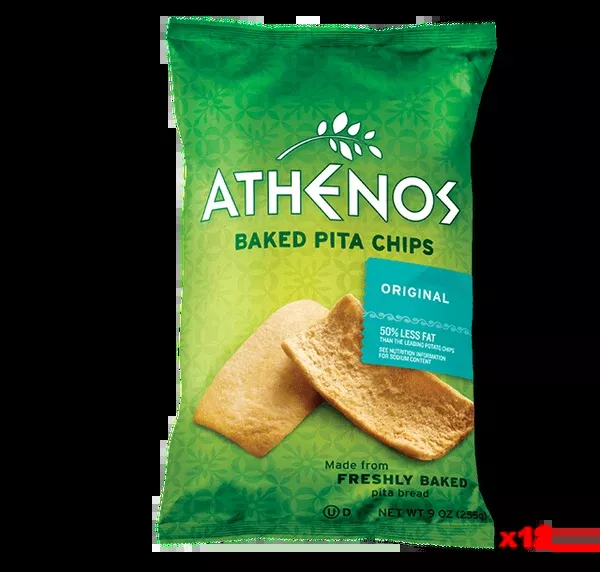 Baked Pita Chips, Original (Athenos) CASE (12 x 9 oz)