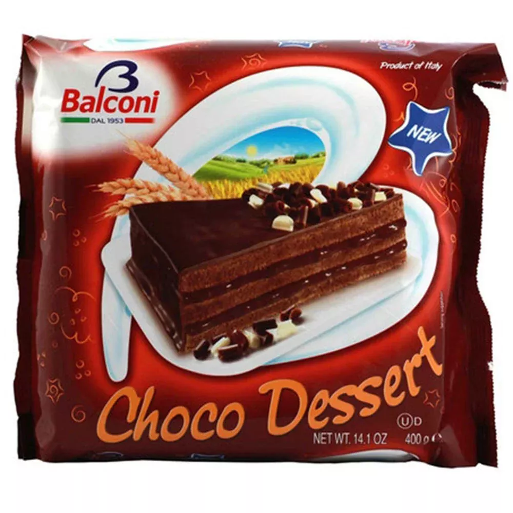 Balconi Choco Dessert - Italian Cocoa Sponge Cake 14.1 oz