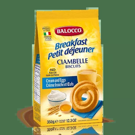 Balocco Ciambelle Cream & Egg Cookies, 12.3 oz