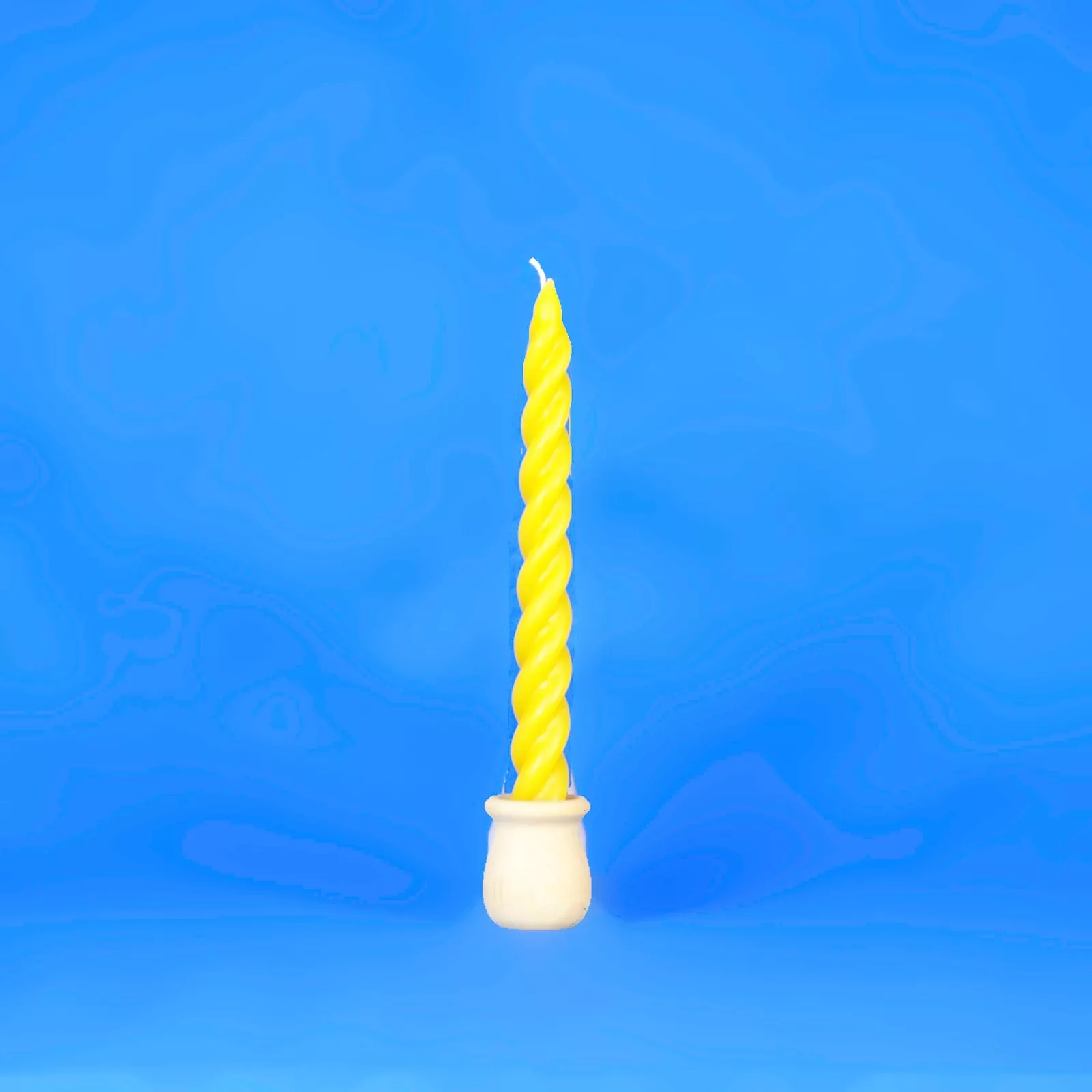 Beeswax 7 1/2″ Spiral Taper Candle Pair