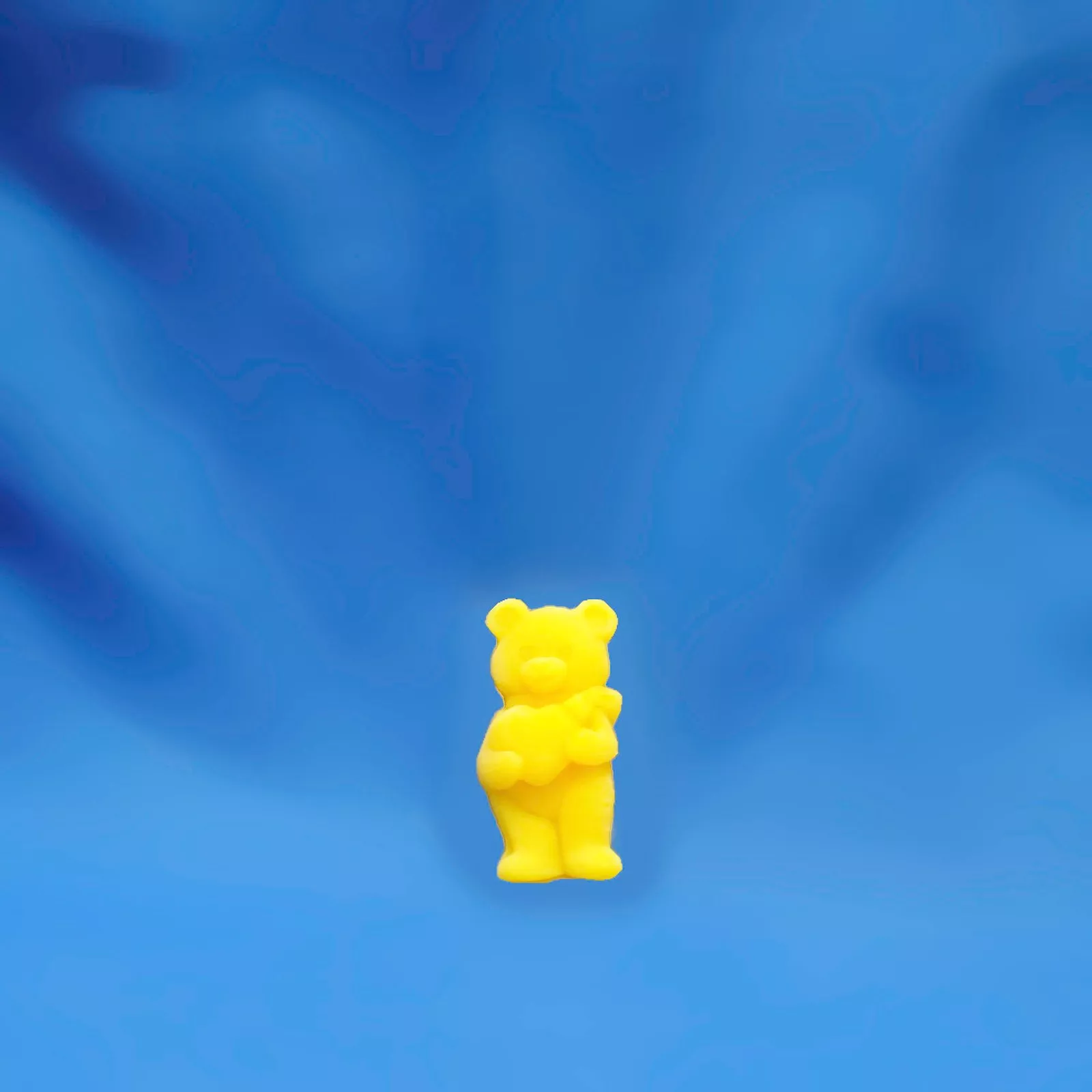Beeswax Small Bear with Heart Ornament