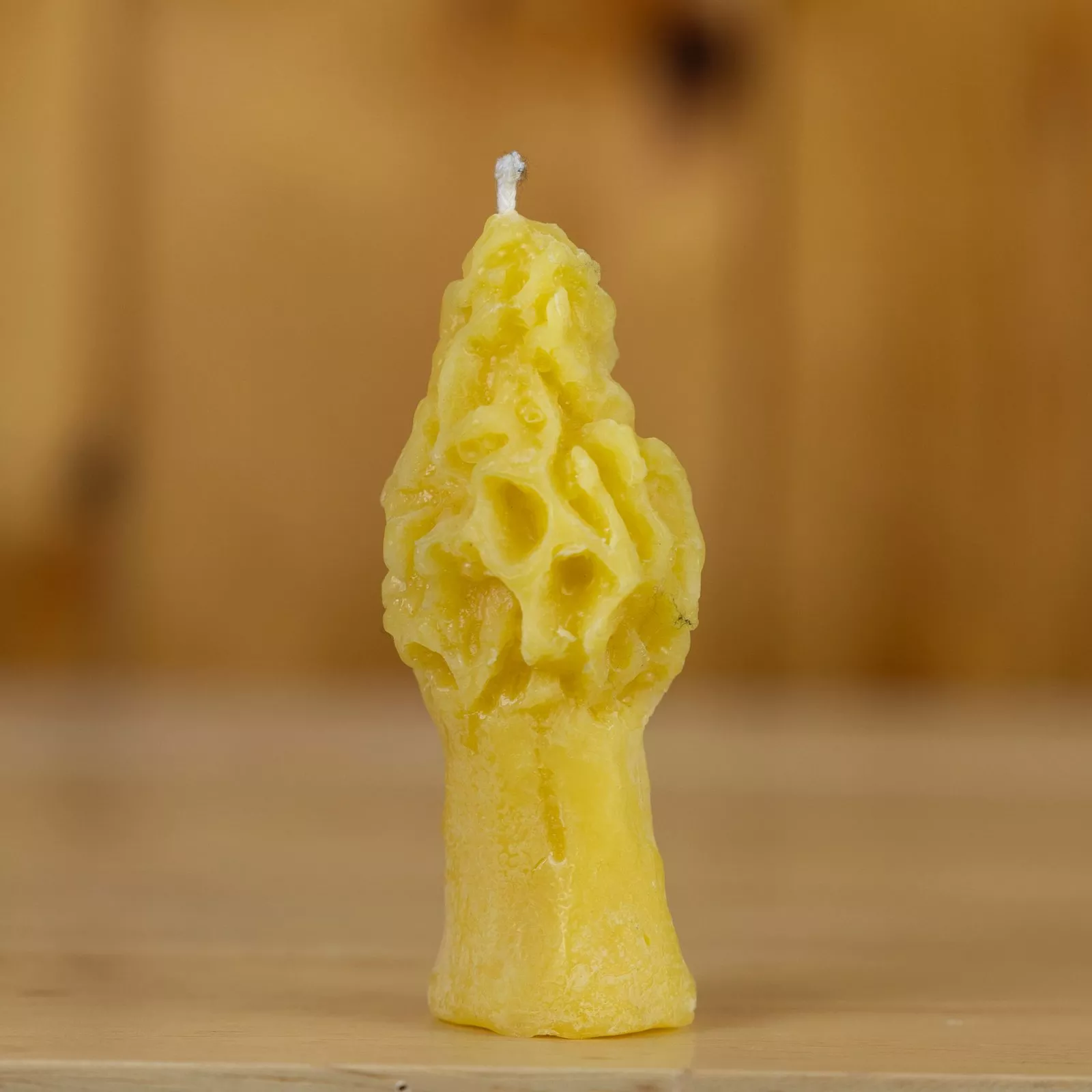Beeswax Small Morel Mushroom Candle