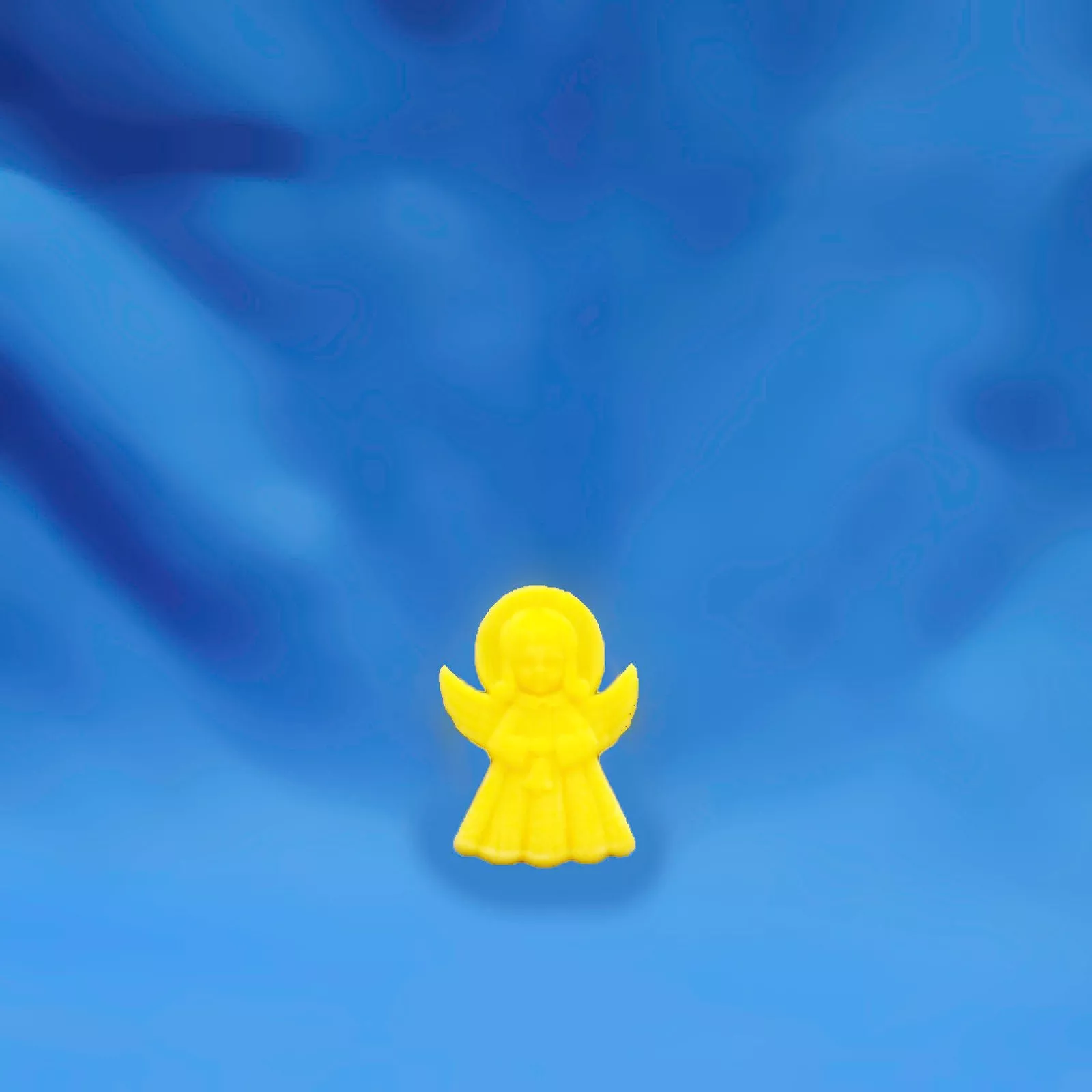 Beeswax Small Standing Angel with Bell Ornament