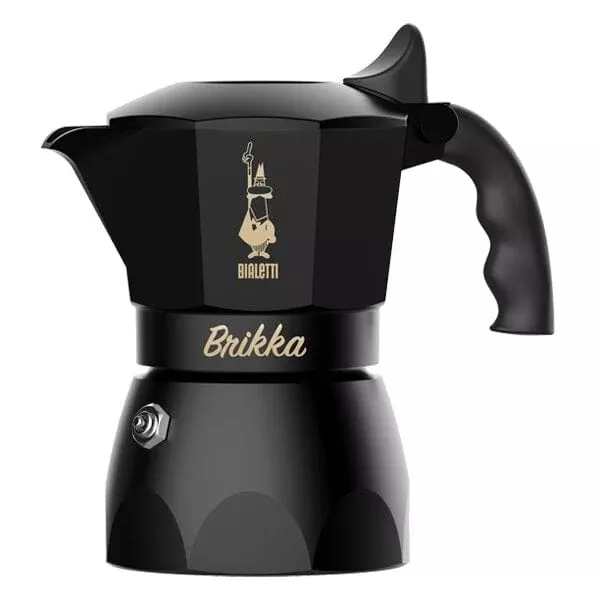 Bialetti Brikka 2 Cups Matt Black