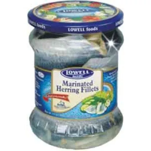 Bismarck Marinated Herring Fillets (Lowell), 13.5 oz Jar