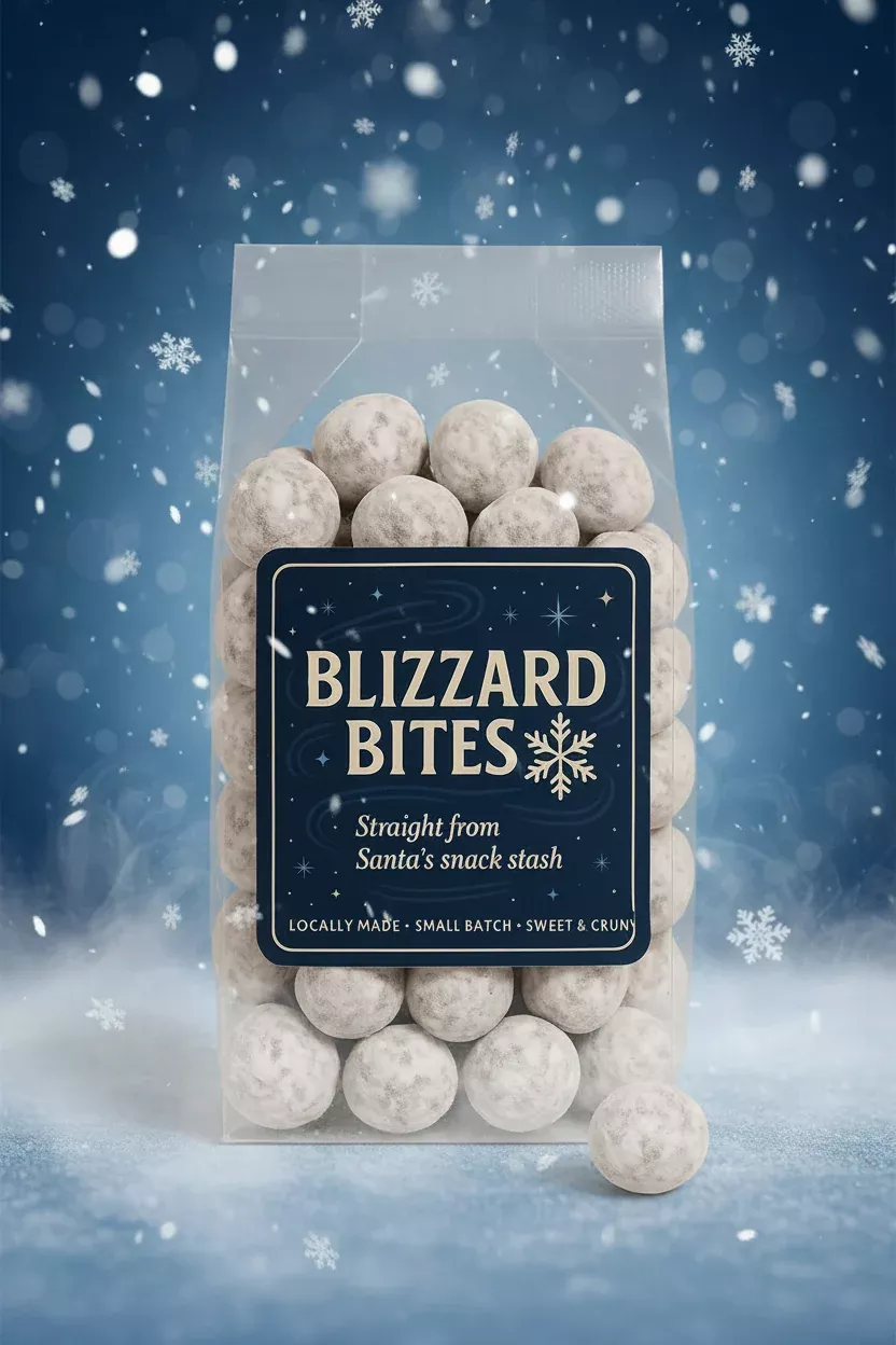 Blizzard Bites - Dusted Milk Chocolate Praline Peanut