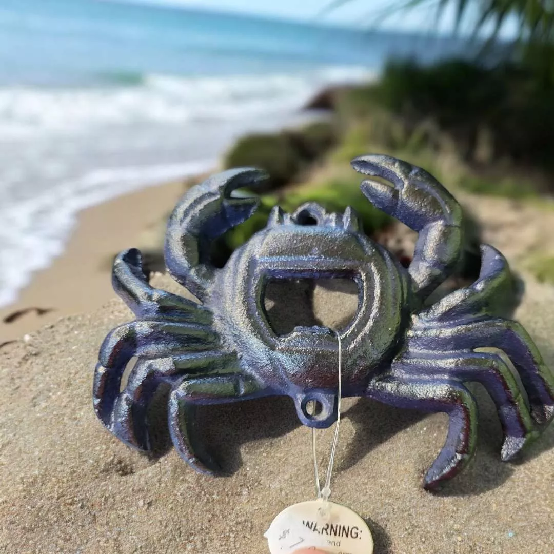 Blue Crab Bottle Opener – Coastal Charm for Your Home Bar