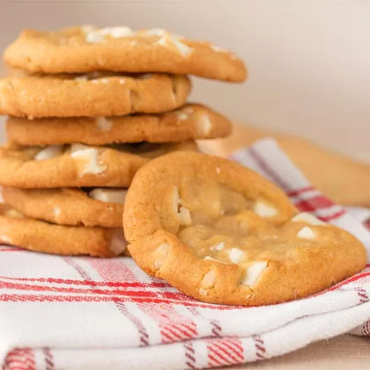 Box of One Dozen White Chocolate Macadamia Gourmets