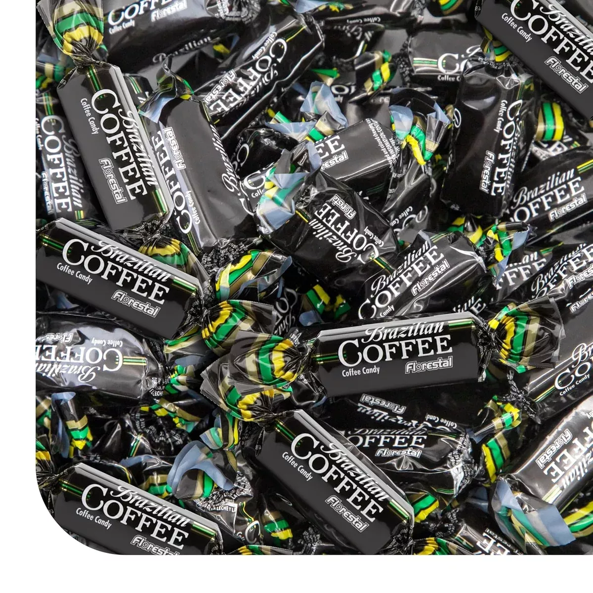 Brazilian Coffee Candy - 1 Pound Pack - Individually Wrapped Taffy Candy - Soft Coffee Chews for Office Bowls, Party Favors, Snacking, Gifting & Events