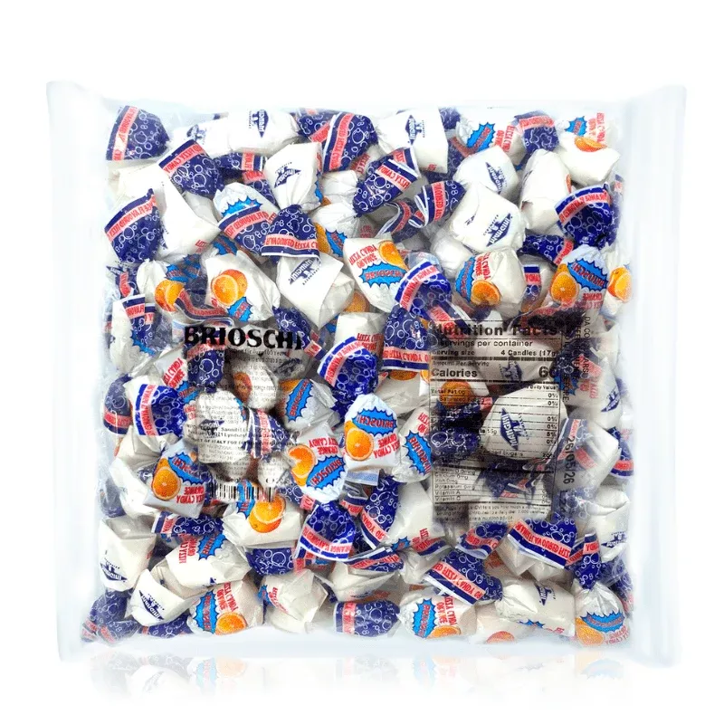 Brioschi Orange Effervescent Digestive Fizzy Candy Bulk Size, 2.2 Lbs
