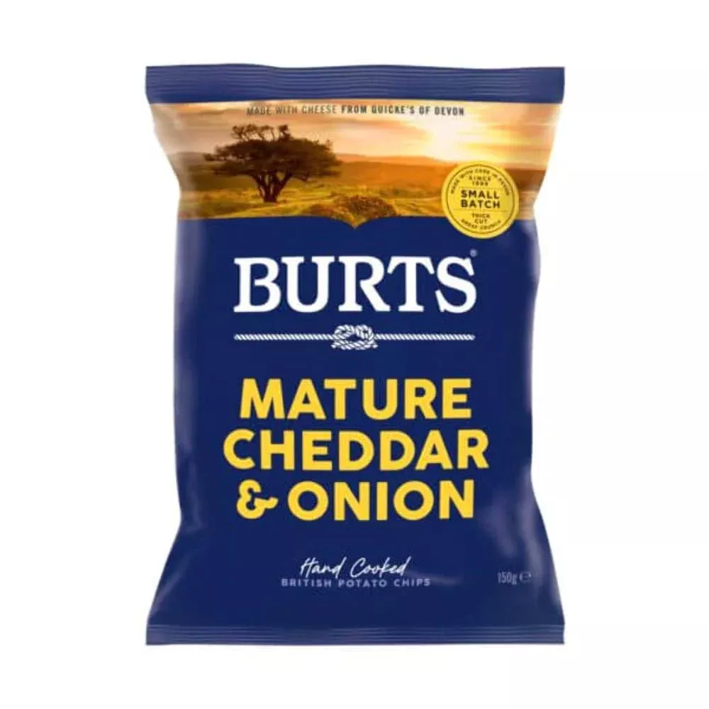 Burts Hand-Cooked Potato Chips Mature Cheddar & Green Onion 5.3 oz