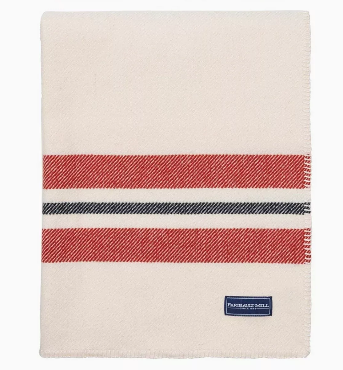 Cabin Wool Throw | Bone White Red Black (Minnesota) - Each