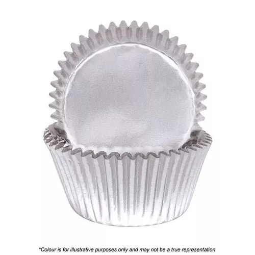 Cake Craft | 408 Cupcake Papers | Silver Foil | 72 Approx |