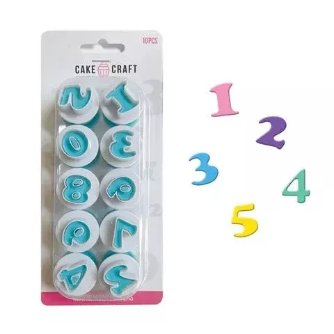 Cake Craft | Number Plunger Cutters | Set of 10