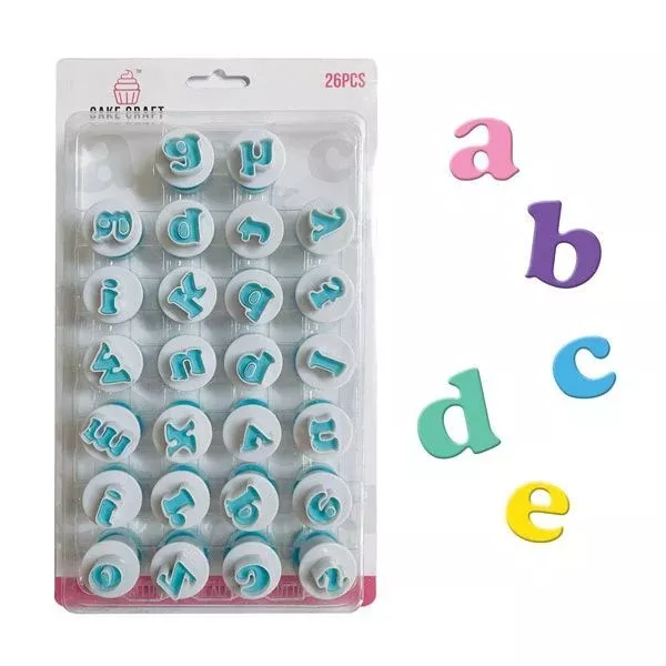 Cake Craft | Plunger Cutters | Alphabet | Lower Case