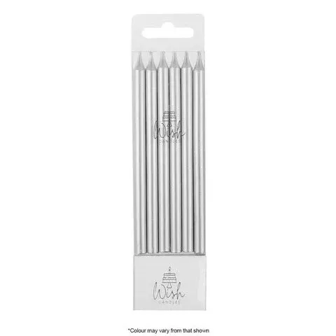 Candles | Silver | 12cm | Pack of 12