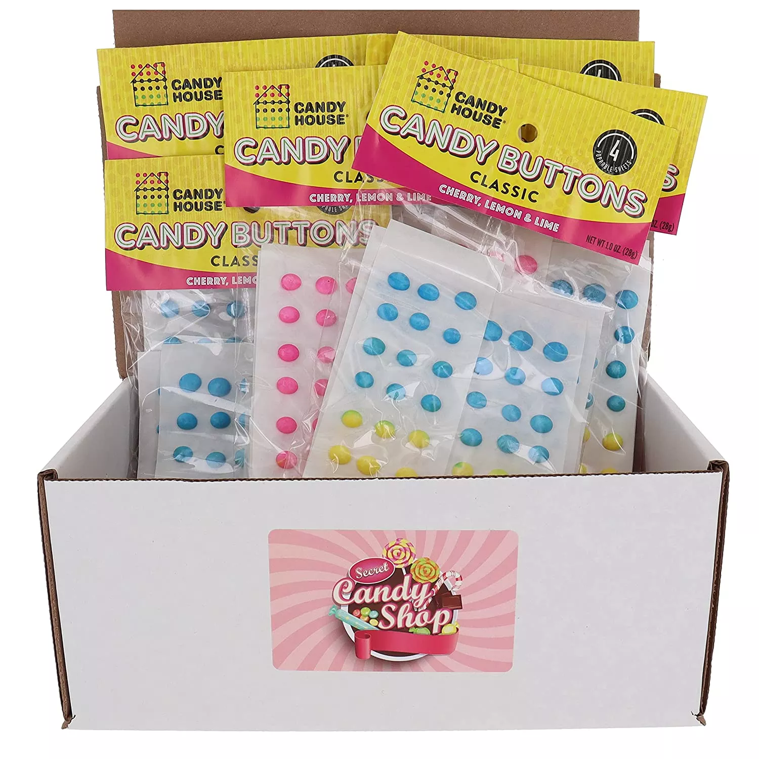 Candy House Candy Buttons 6 Pack (24 Strips) (Individually Wrapped)