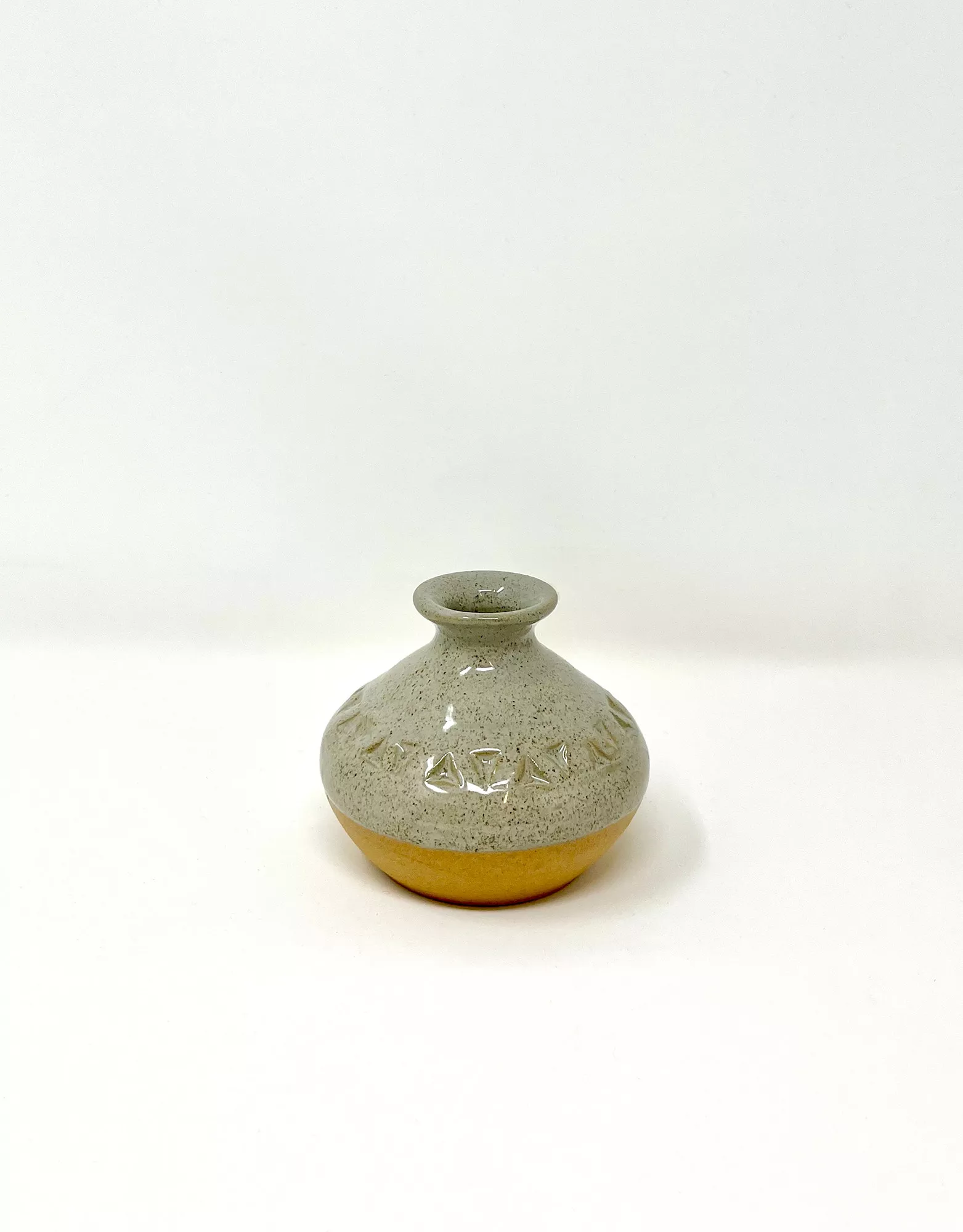 Carved Ceramic Bud Vase