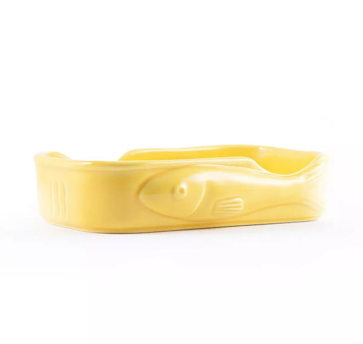 Ceramic Tinned Fish Dish, Yellow (Portugal) - each