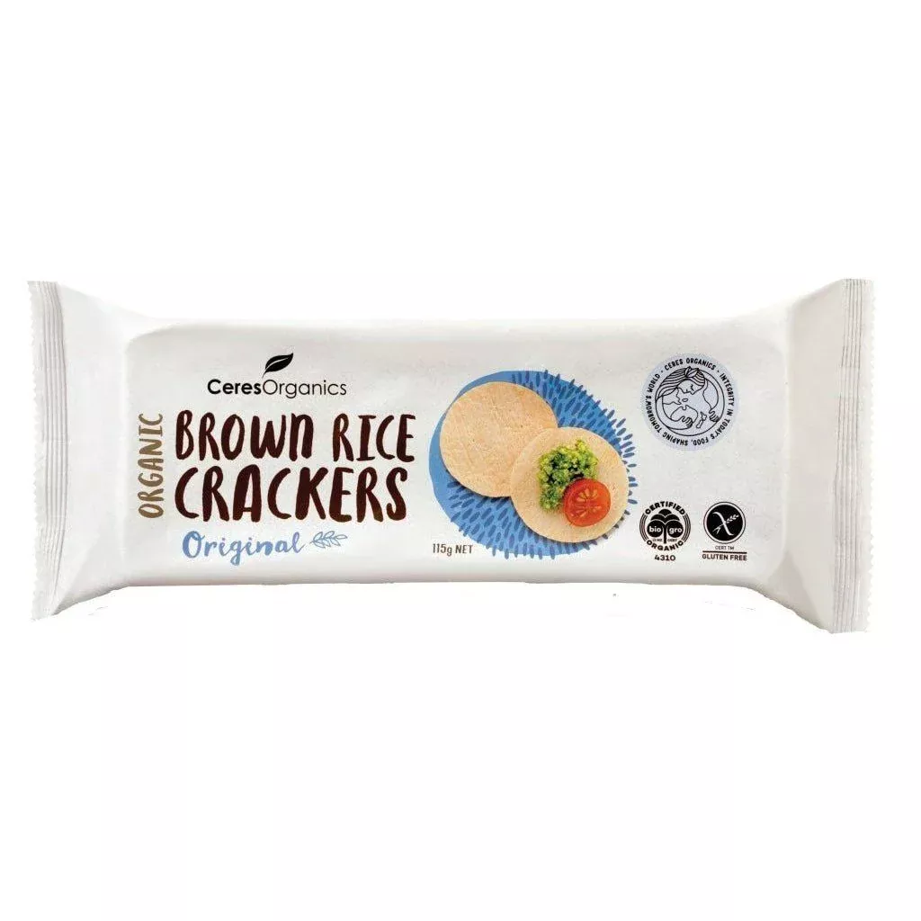 Ceres Organics Brown Rice Crackers Original | 115g