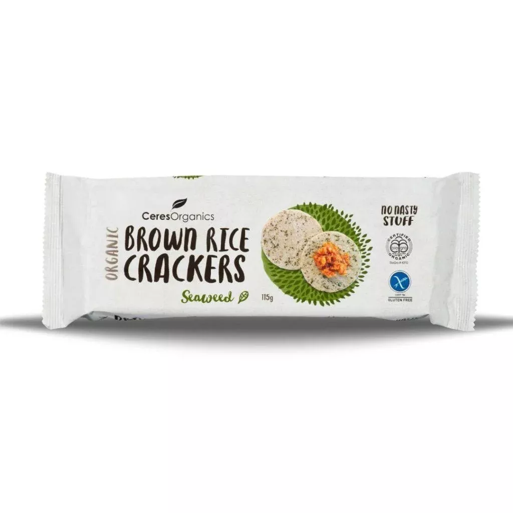 Ceres Organics Brown Rice Crackers Seaweed | 115g