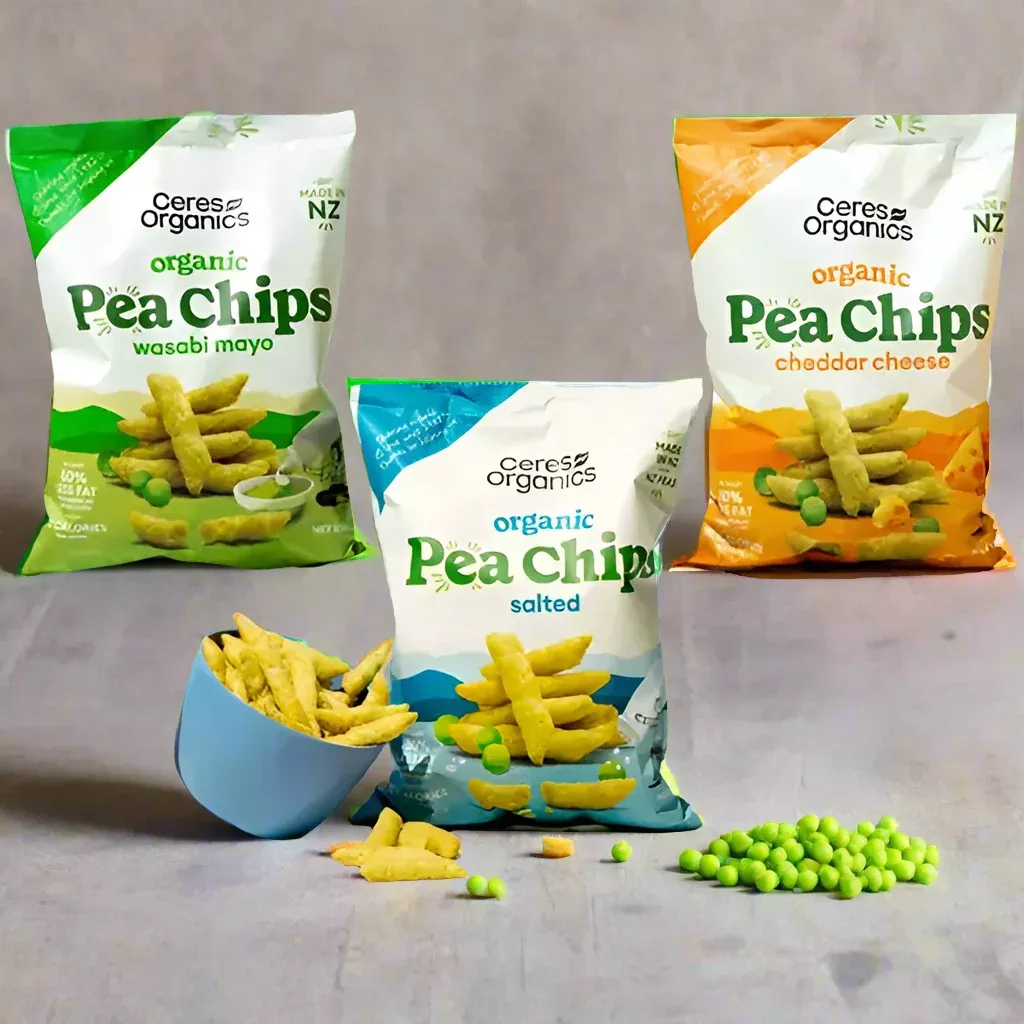 Ceres Organics, Organic, NZ Made Pea Chips, 100g
