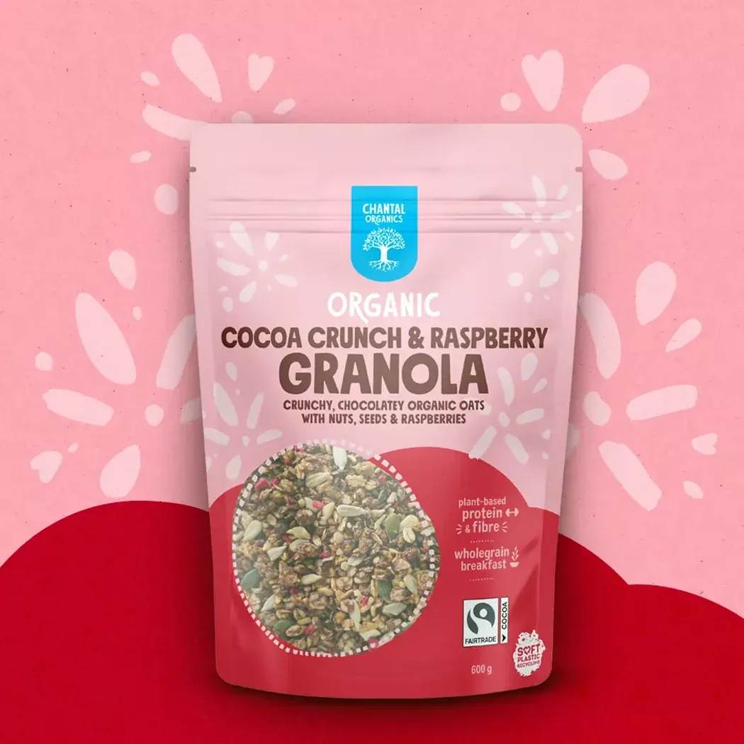 Chantal Organics, Cocoa Crunch Raspberry Granola, 600g