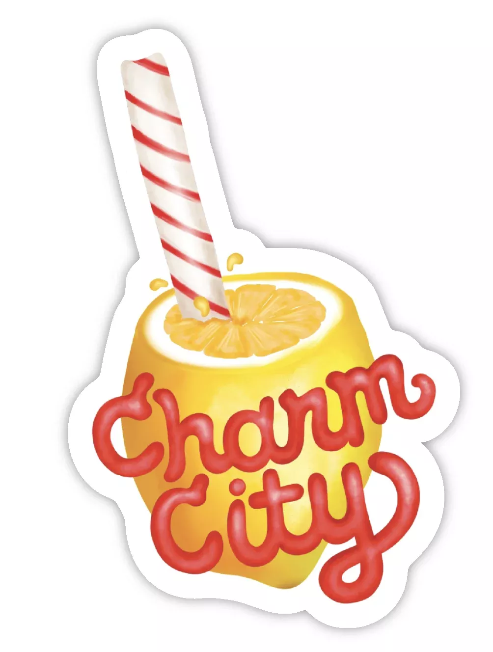 Charm City Baltimore Lemon Stick Sticker