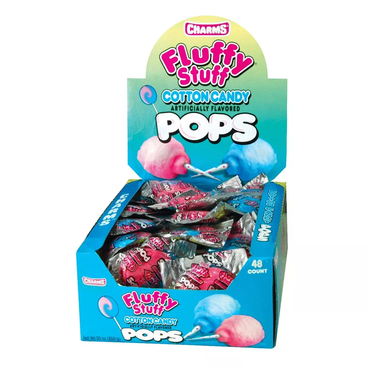 Charms Cotton Candy Flat Pop 48 ct.