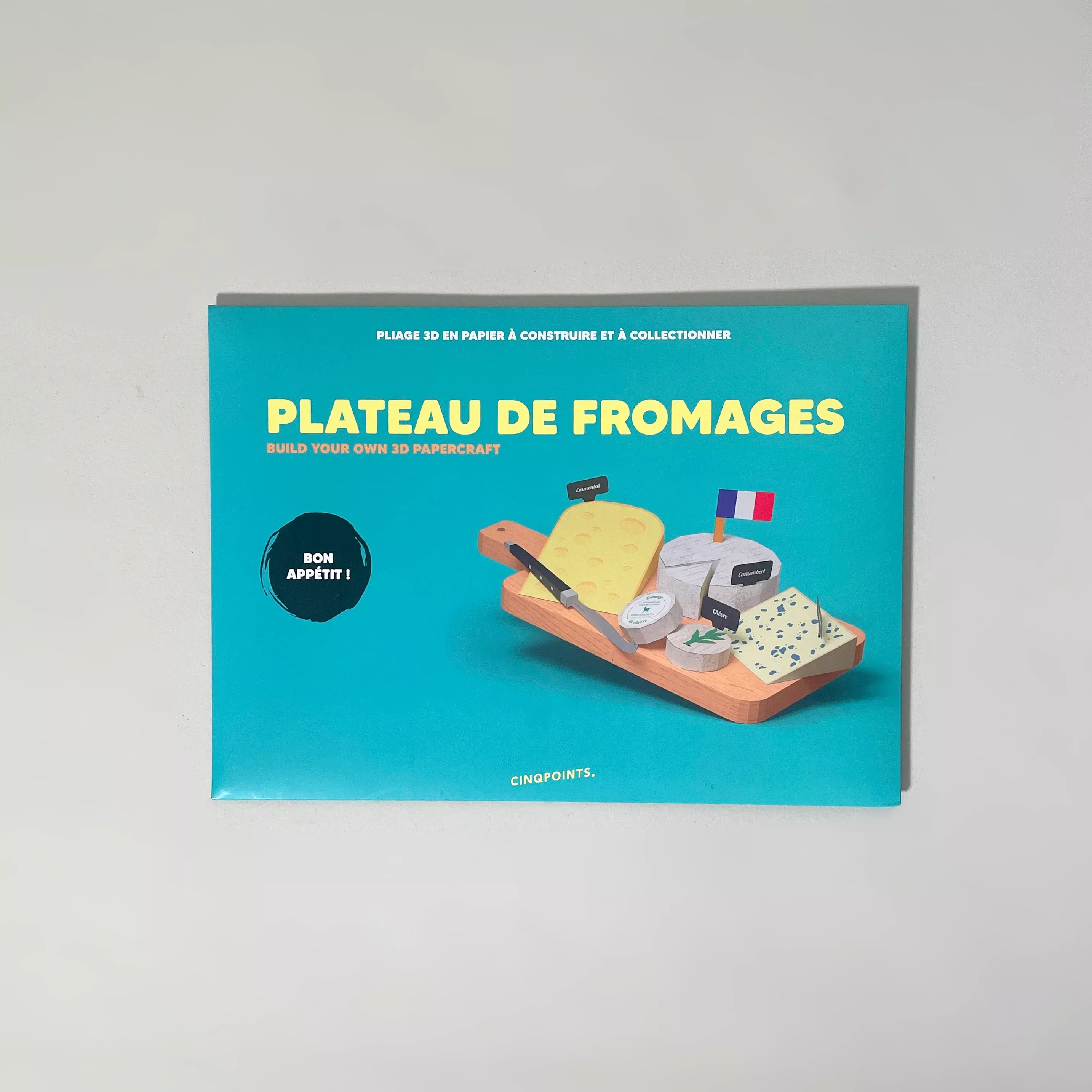 Cheese Board Buildable 3-D Paper Card