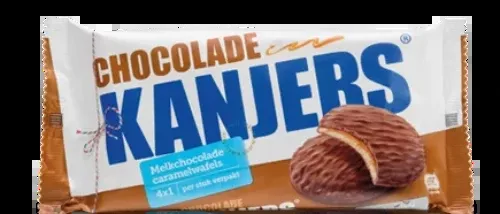 Chocolade Kanjers Karamel Wafels 4 pc, 6.3 oz