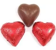 Chocolate Foiled Hearts Bag