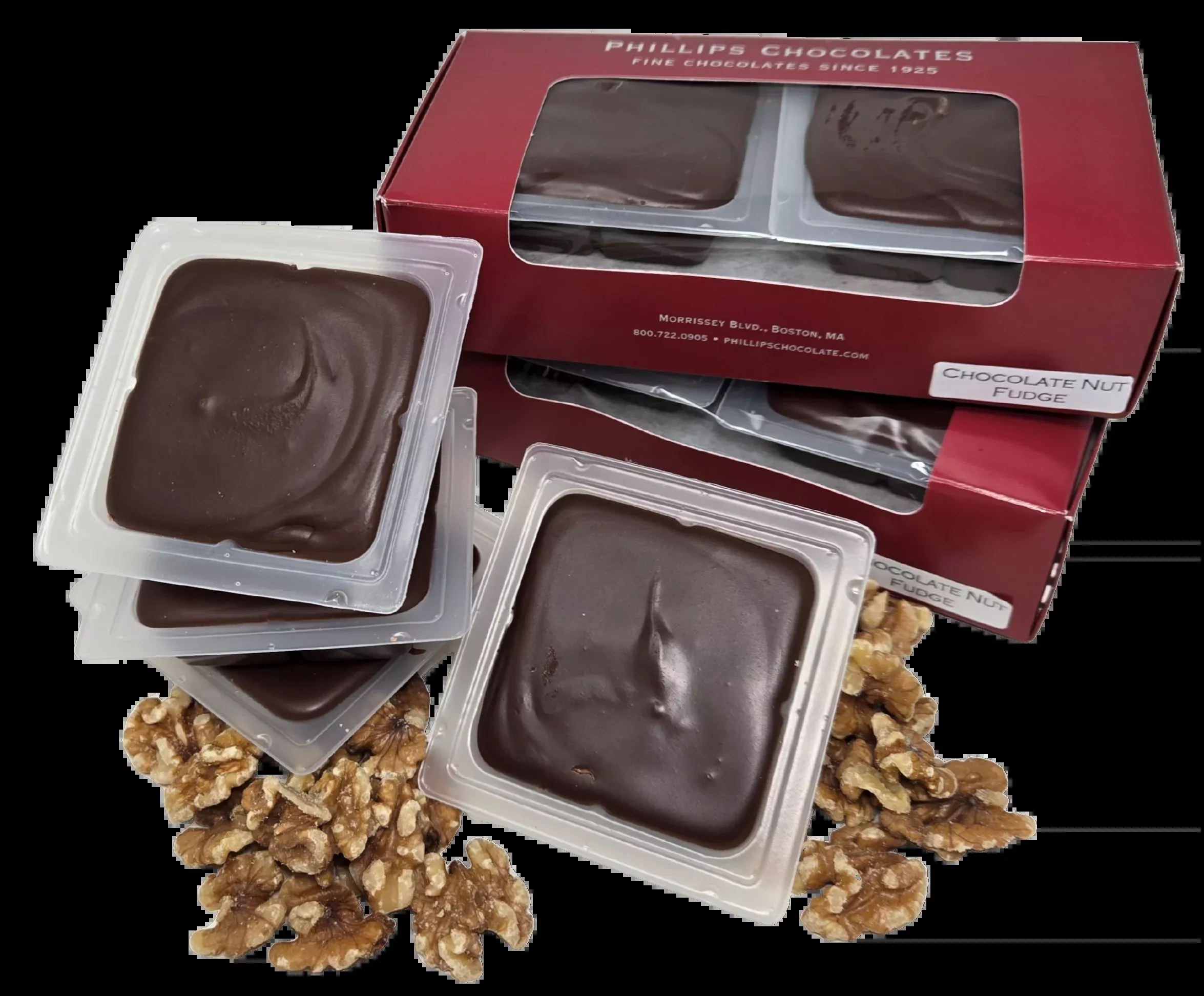 CHOCOLATE WALNUT FUDGE BOX - 1 LB